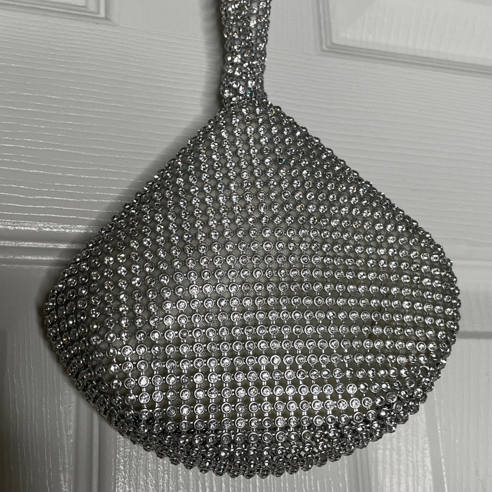 Silver Rhinestone Mini Handbag - Picture 2 of 5